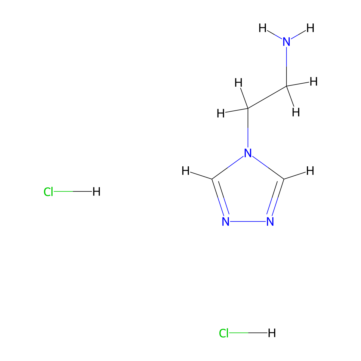 2-(4H-1,2,4-triazol-4-yl)ethan-1-amine dihydrochloride molecular structure, CAS 1609407-05-7
