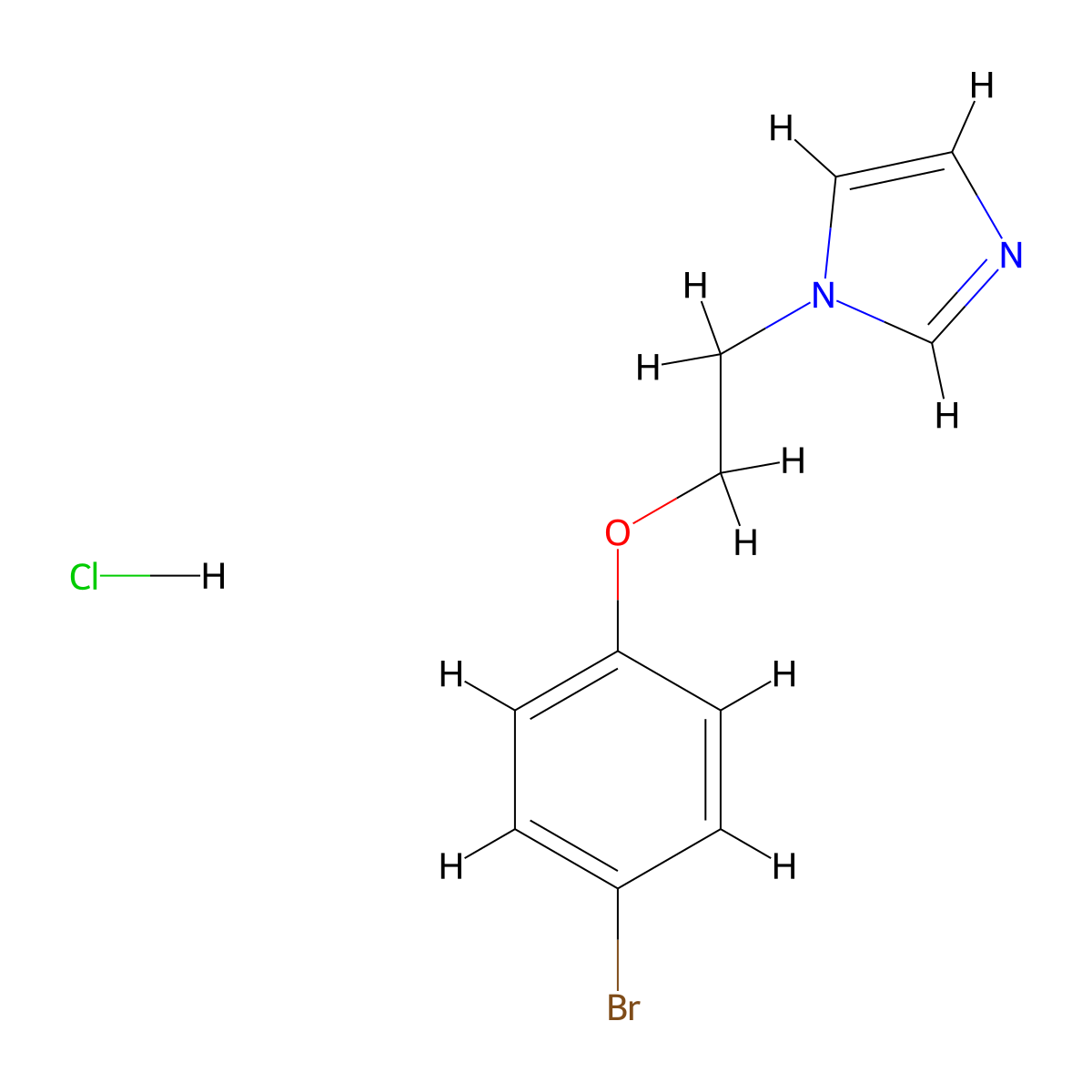 1-[2-(4-Bromophenoxy)ethyl]-1h-imidazole hydrochloride molecular structure, CAS 1609407-08-0