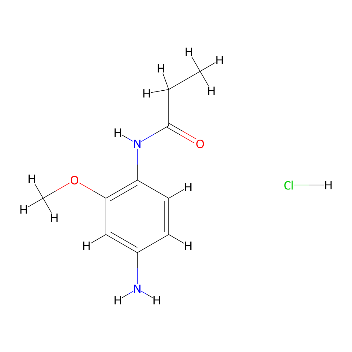 N-(4-Amino-2-methoxyphenyl)propanamide hydrochloride molecular structure, CAS 1609407-27-3