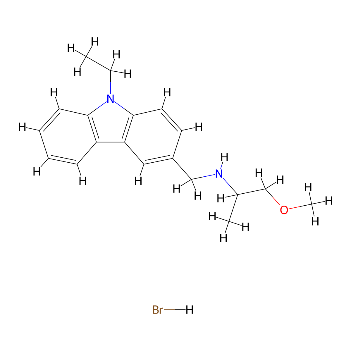 N-[(9-ethyl-9H-carbazol-3-yl)methyl]-1-methoxy-2-propanamine hydrobromide molecular structure, CAS 1609407-44-4