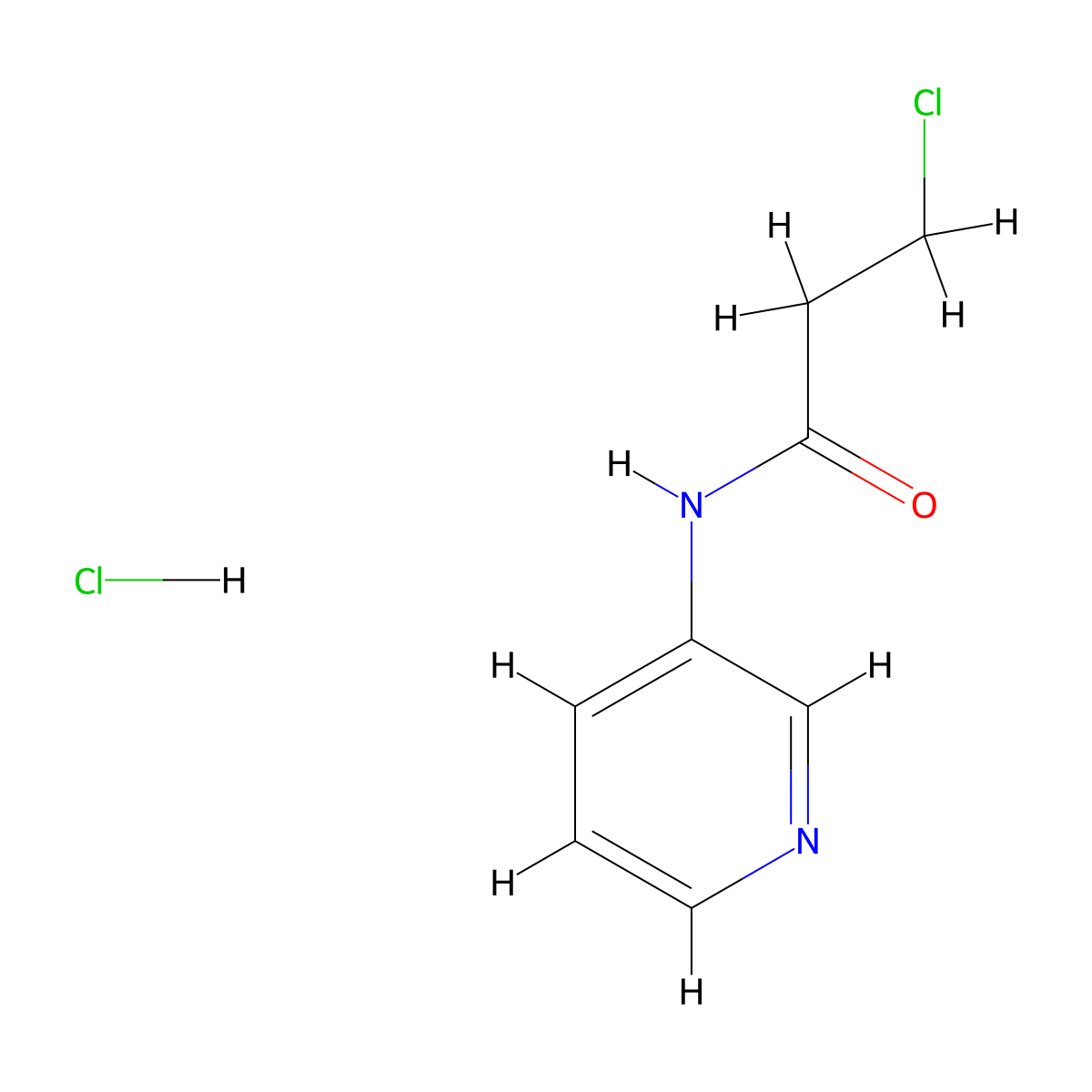 3-Chloro-N-3-pyridinylpropanamide hydrochloride molecular structure, CAS 1609407-51-3