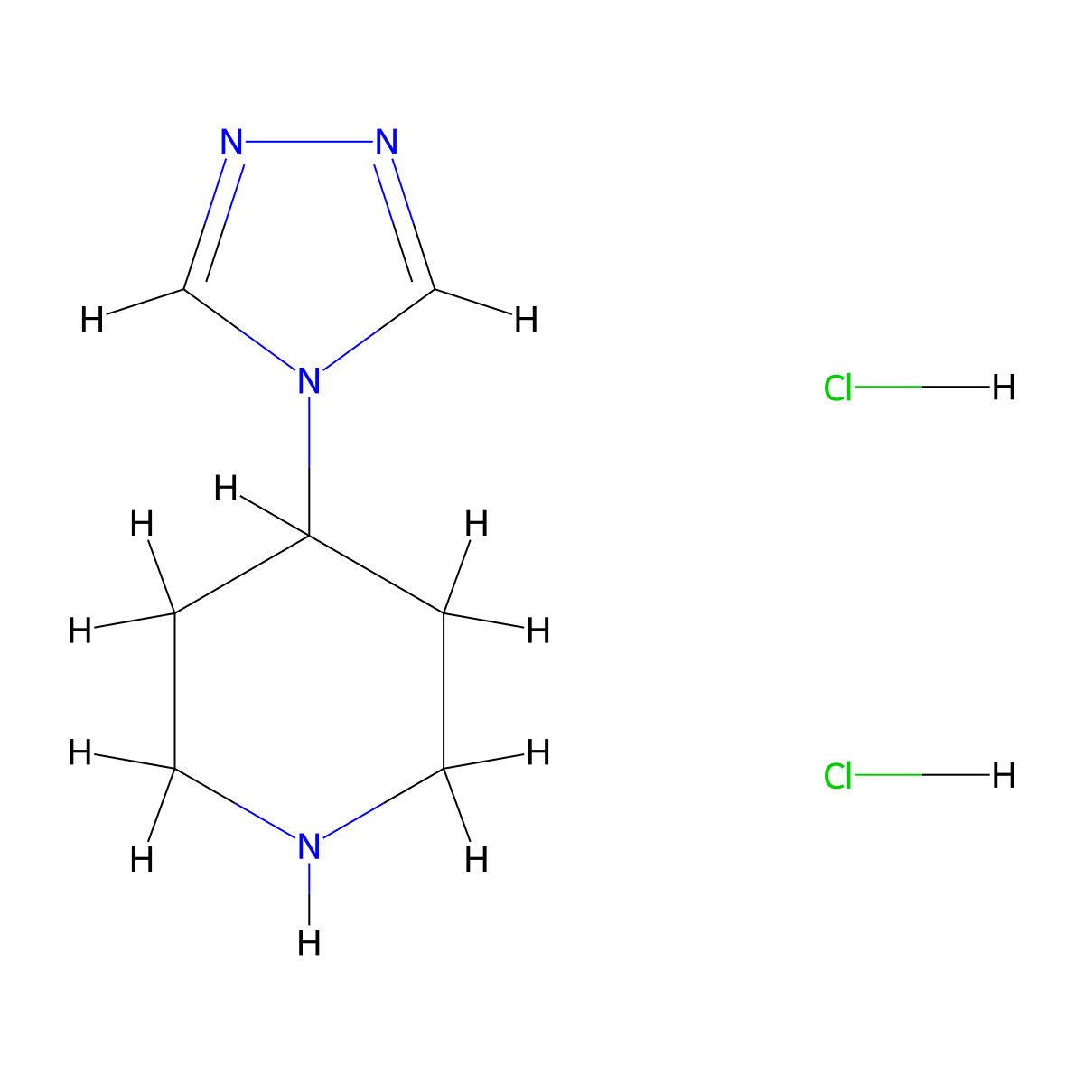 4-(4H-1,2,4-Triazol-4-yl)piperidine dihydrochloride molecular structure, CAS 1609407-68-2