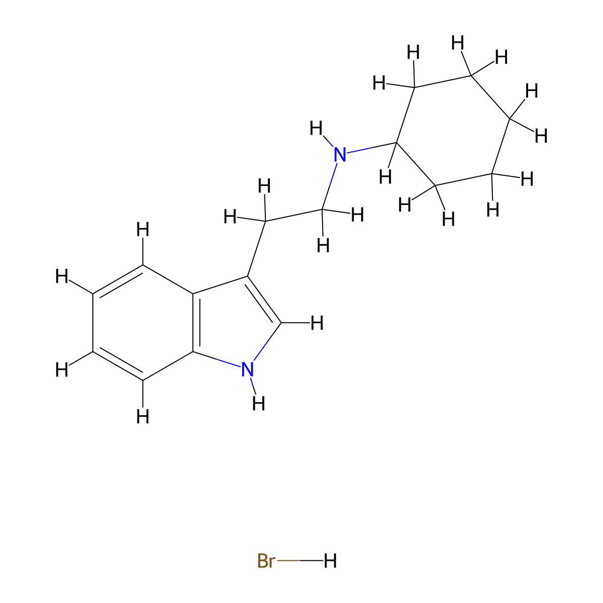 N-[2-(1H-Indol-3-YL)ethyl]cyclohexanamine hydrobromide molecular structure, CAS 1609407-72-8