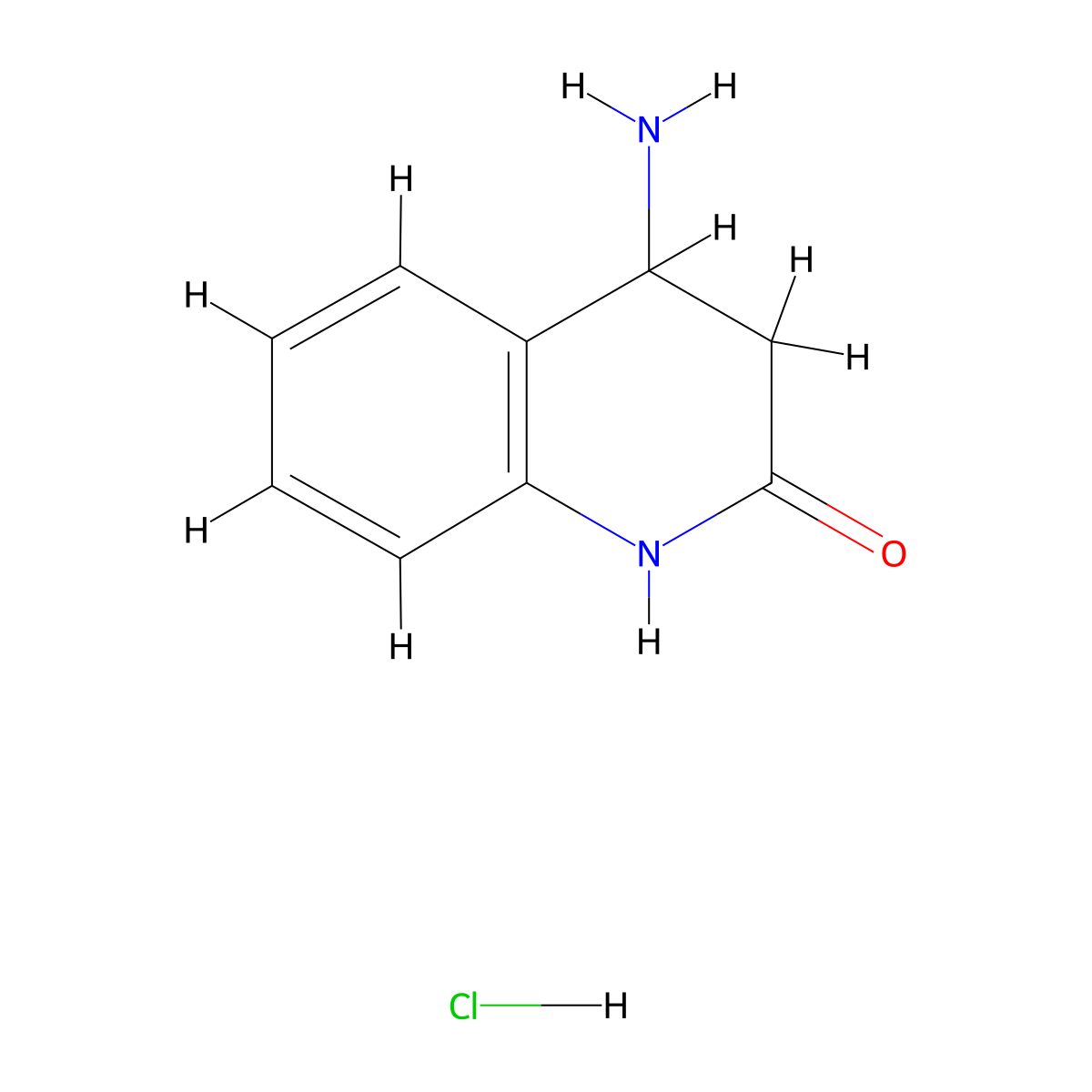 4-Amino-3,4-dihydroquinolin-2(1H)-one hydrochloride molecular structure, CAS 1609407-84-2