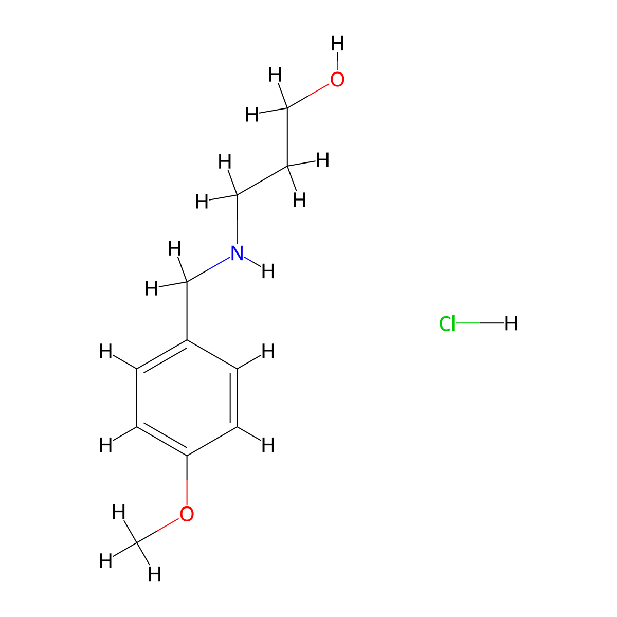 3-[(4-Methoxybenzyl)amino]-1-propanol hydrochloride molecular structure, CAS 1609407-85-3