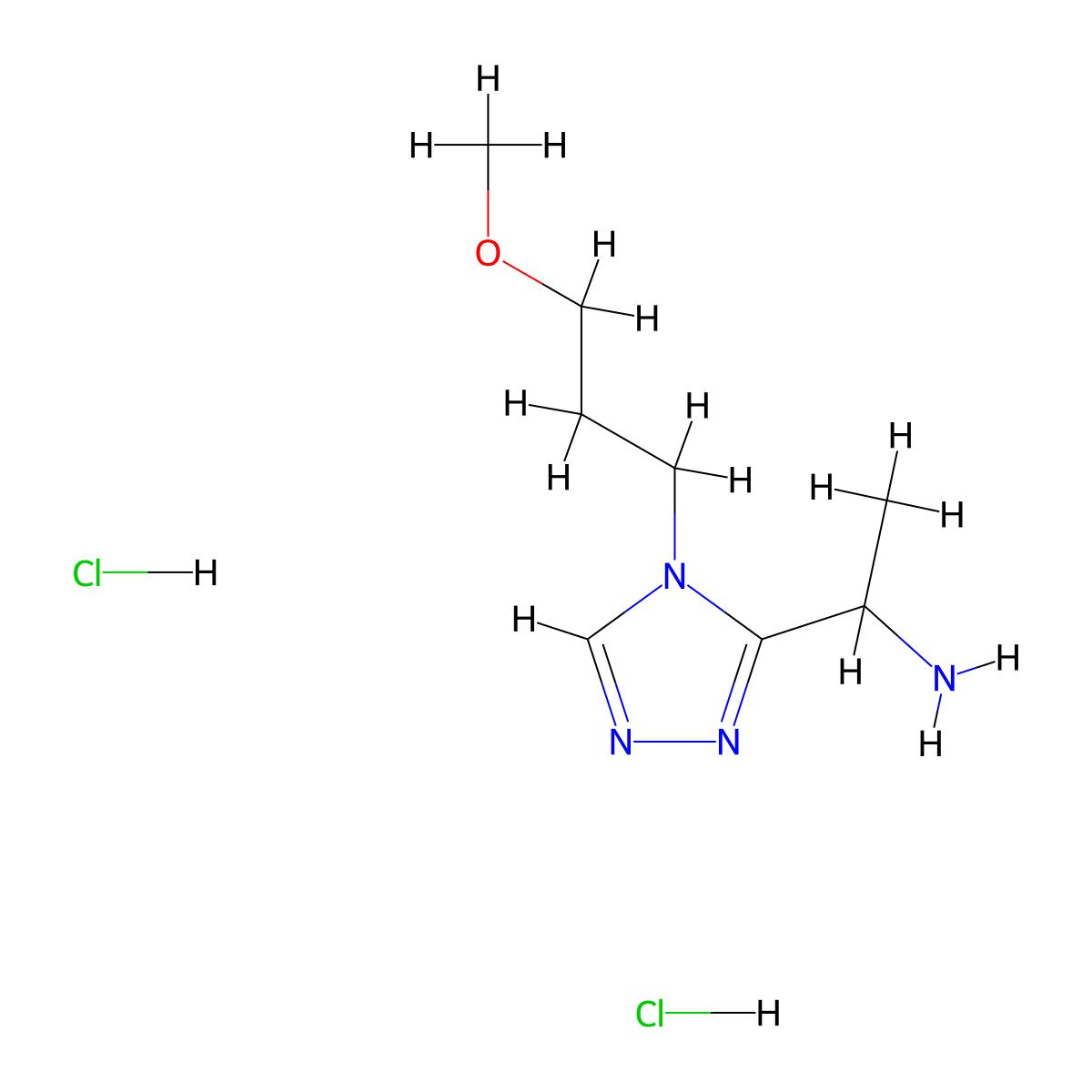 {1-[4-(3-Methoxypropyl)-4H-1,2,4-triazol-3-yl]ethyl}amine dihydrochloride molecular structure, CAS 1609407-91-1