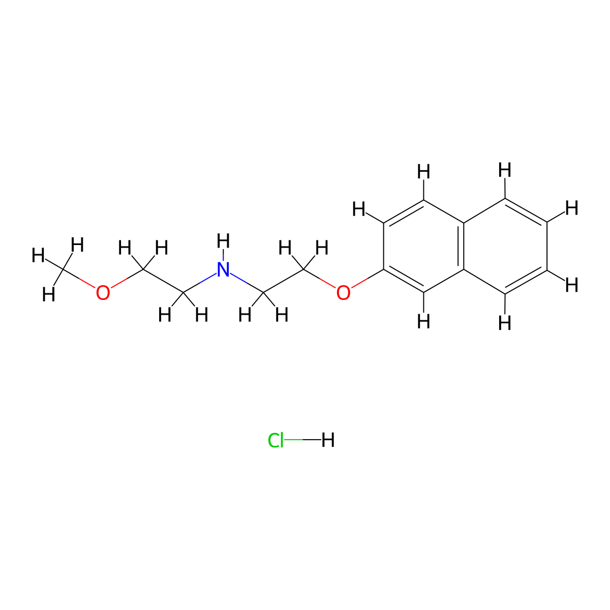 (2-Methoxyethyl)[2-(2-naphthyloxy)ethyl]amine hydrochloride molecular structure, CAS 1609408-89-0