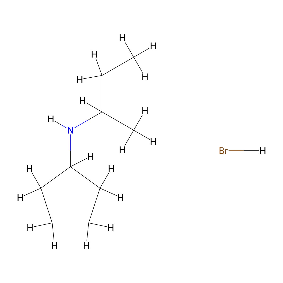 N-(sec-Butyl)cyclopentanamine hydrobromide molecular structure, CAS 1609408-90-3