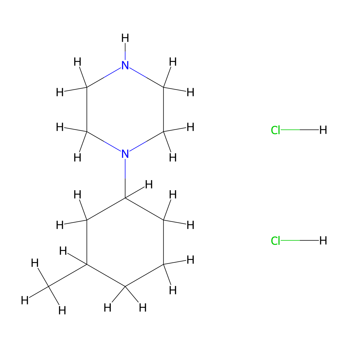 1-(3-Methylcyclohexyl)piperazine dihydrochloride molecular structure, CAS 1609408-92-5