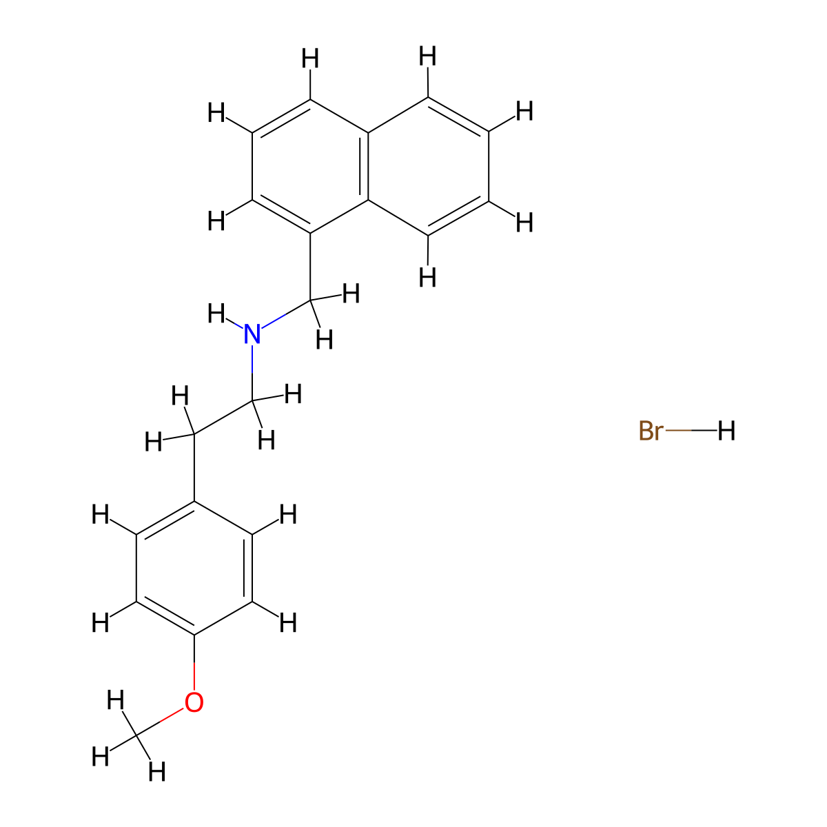 [2-(4-Methoxyphenyl)ethyl](1-naphthylmethyl)amine hydrobromide molecular structure, CAS 1609408-93-6