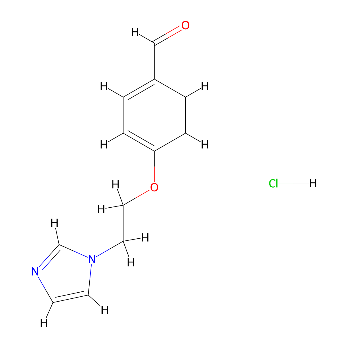 4-[2-(1H-Imidazol-1-yl)ethoxy]benzaldehyde hydrochloride molecular structure, CAS 1609409-04-2