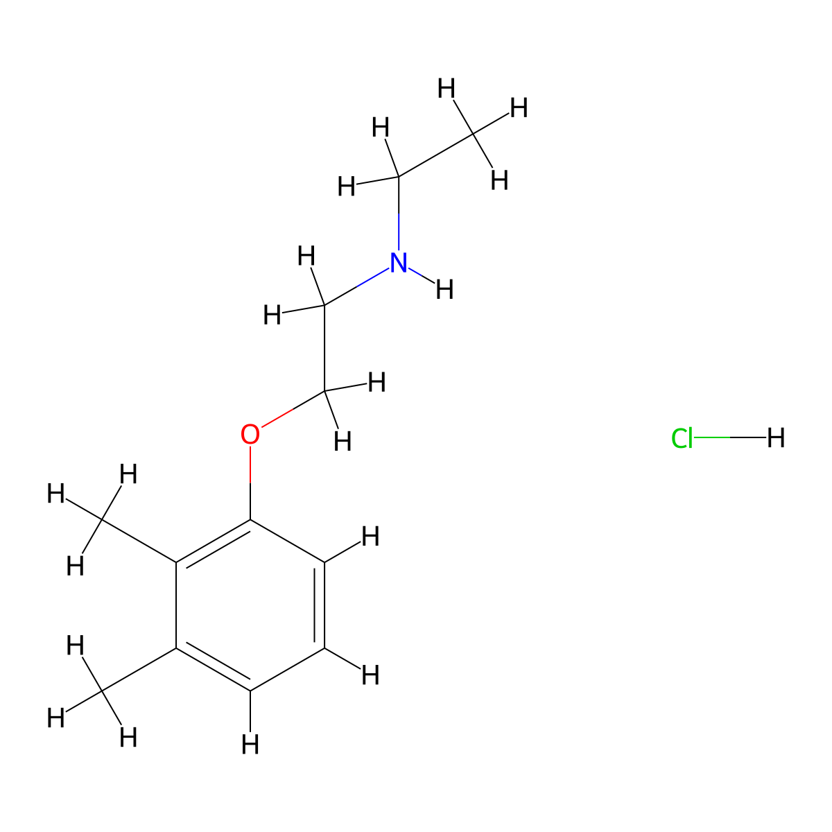 [2-(2,3-Dimethylphenoxy)ethyl]ethylamine hydrochloride molecular structure, CAS 1609409-06-4