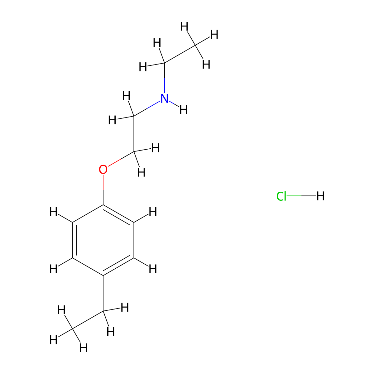 N-Ethyl-2-(4-ethylphenoxy)ethanamine hydrochloride molecular structure, CAS 1609409-07-5