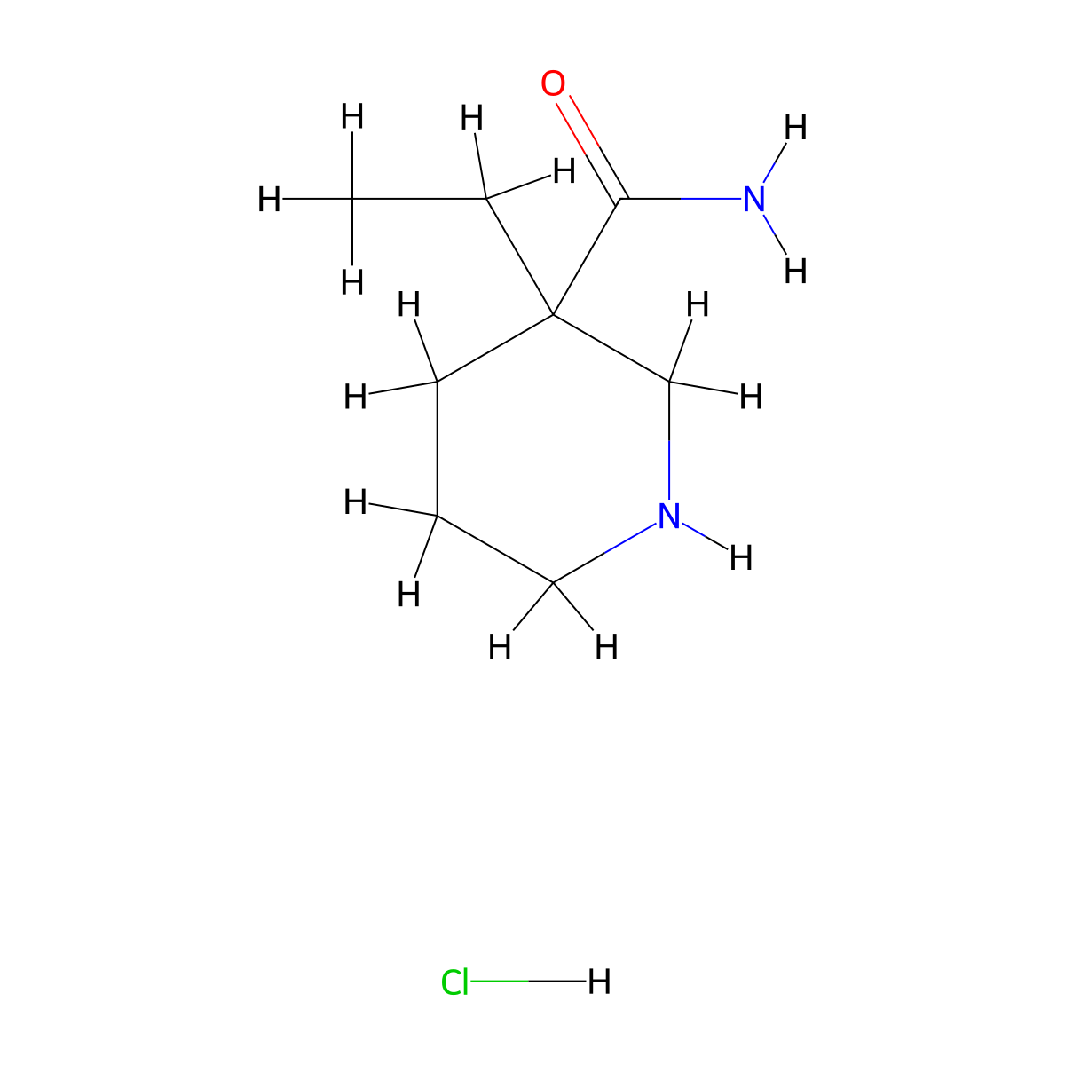 3-Ethylpiperidine-3-carboxamide hydrochloride molecular structure, CAS 1609409-12-2