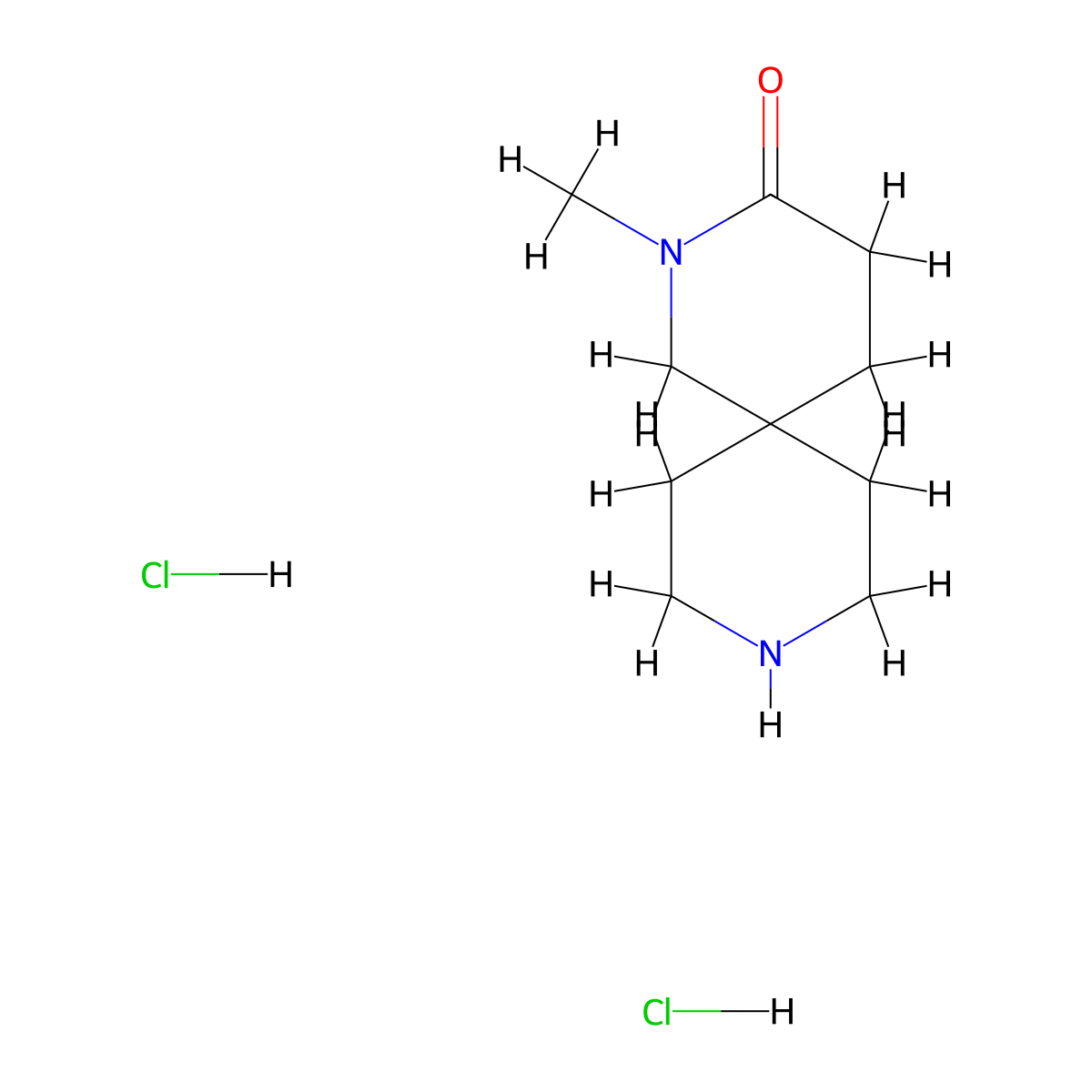 2-Methyl-2,9-diazaspiro(5.5)undecan-3-one dihydrochloride molecular structure, CAS 1609409-16-6