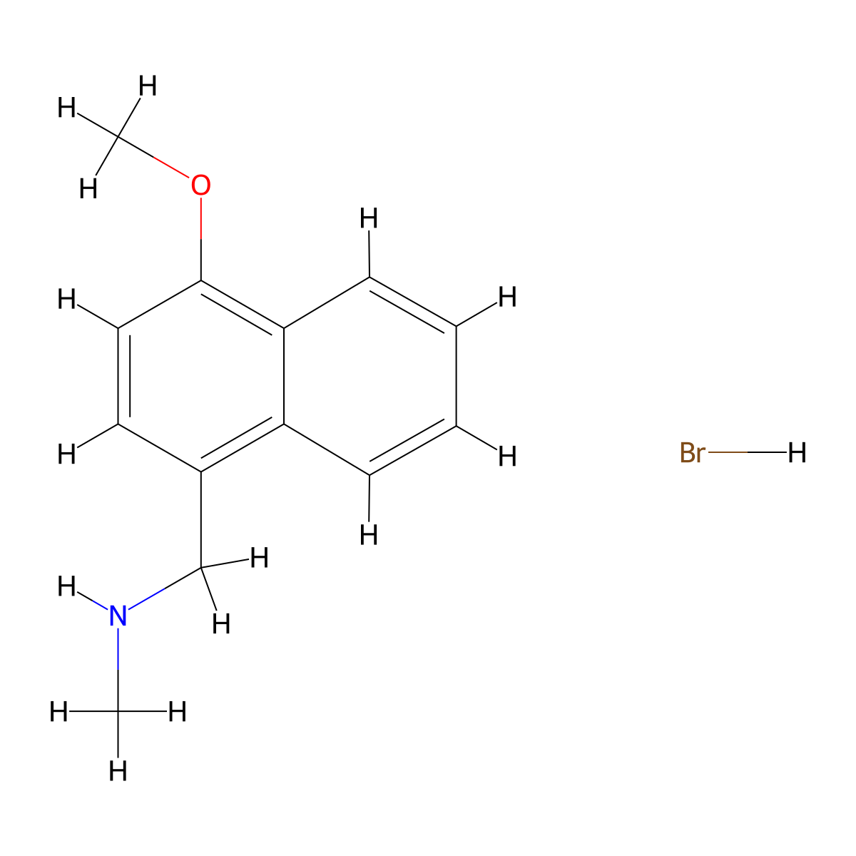 [(4-Methoxy-1-naphthyl)methyl]methylamine hydrobromide molecular structure, CAS 1609409-19-9