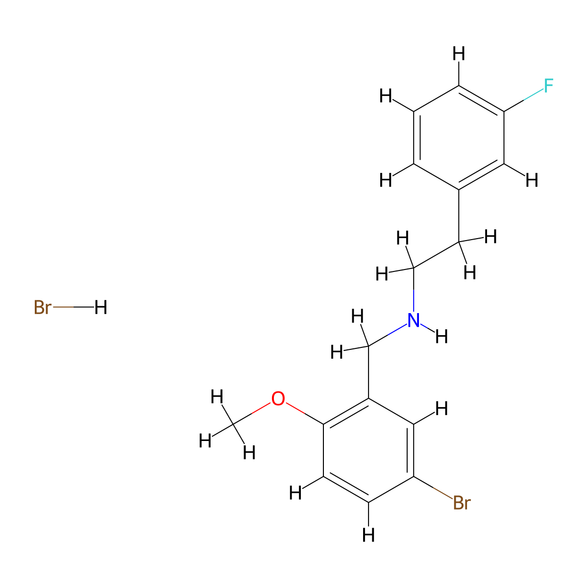 N-(5-bromo-2-methoxybenzyl)-2-(3-fluorophenyl)ethanamine hydrobromide molecular structure, CAS 1609409-20-2