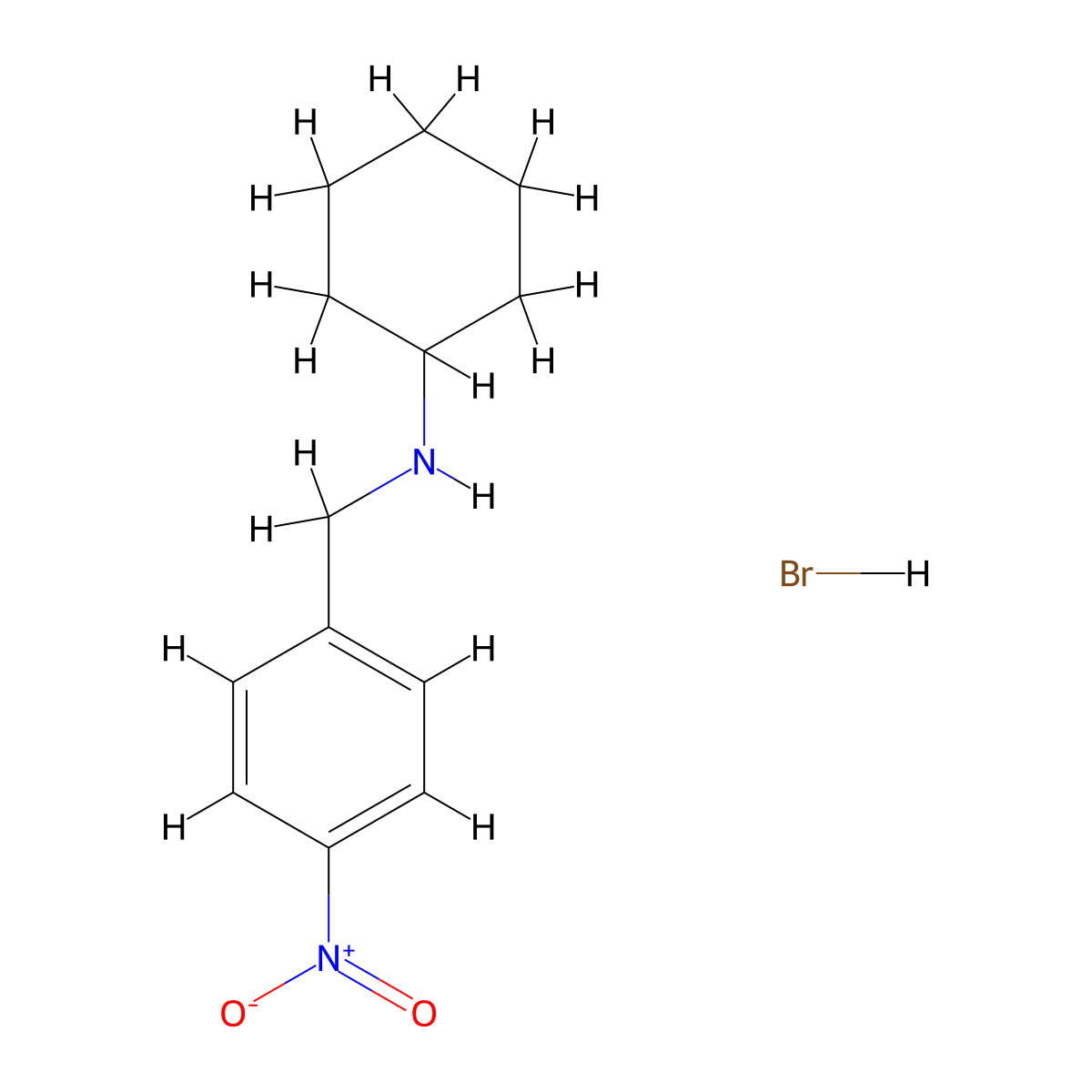 N-(4-nitrobenzyl)cyclohexanamine hydrobromide molecular structure, CAS 1609409-25-7