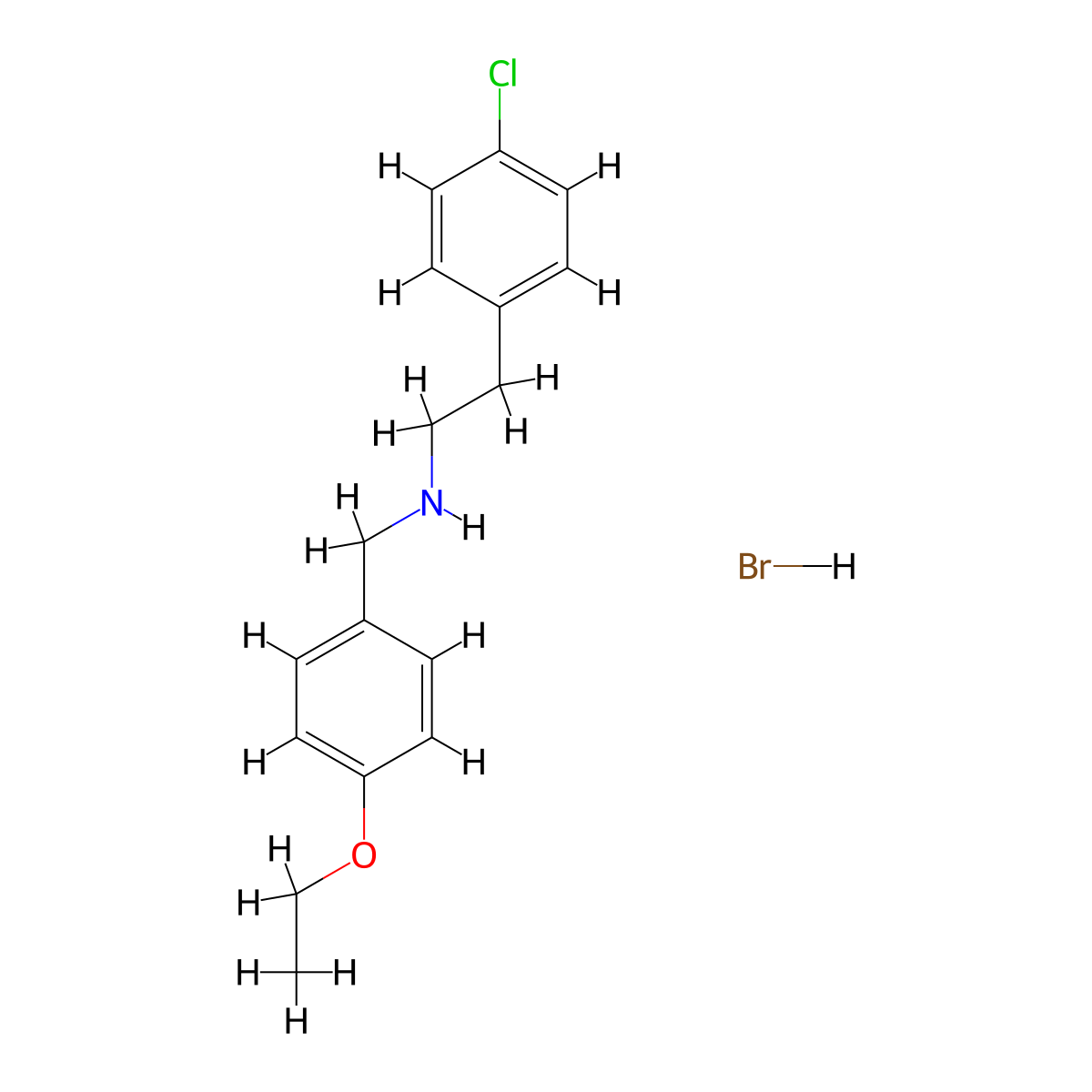 [2-(4-Chlorophenyl)ethyl](4-ethoxybenzyl)amine hydrobromide molecular structure, CAS 1609409-27-9