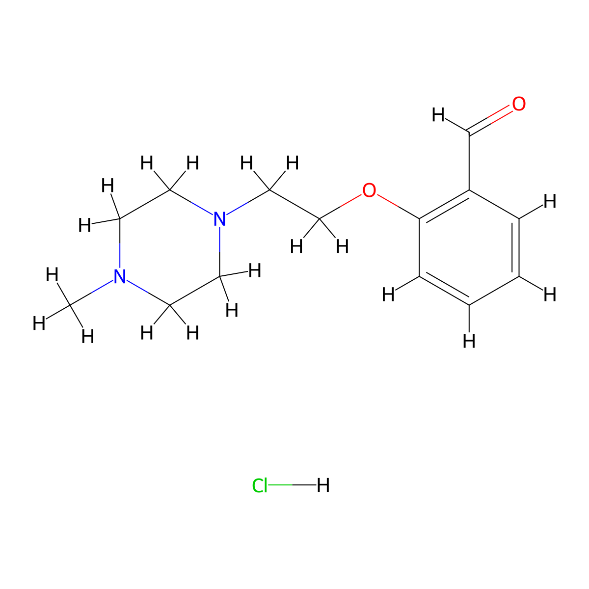 2-[2-(4-Methyl-1-piperazinyl)ethoxy]benzaldehyde hydrochloride molecular structure, CAS 1609409-28-0