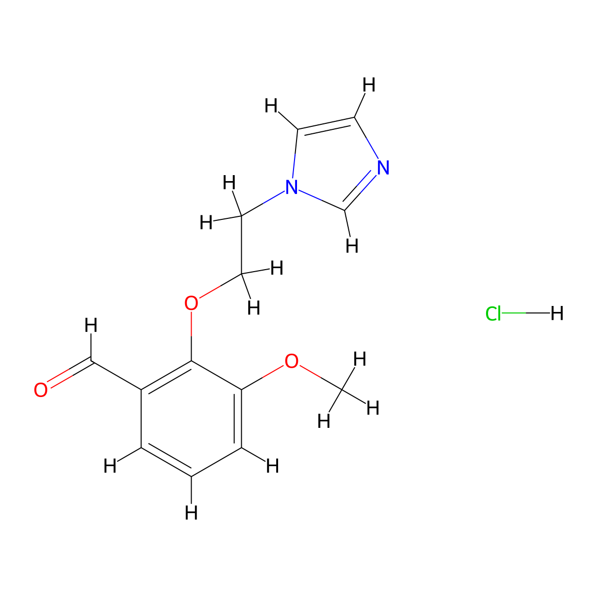 2-(2-(1H-Imidazol-1-yl)ethoxy)-3-methoxybenzaldehyde hydrochloride molecular structure, CAS 1609409-29-1