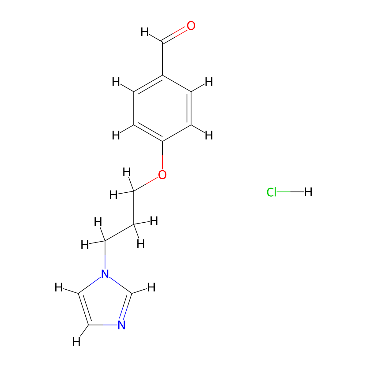 4-[3-(1H-Imidazol-1-yl)propoxy]benzaldehyde hydrochloride molecular structure, CAS 1609409-36-0