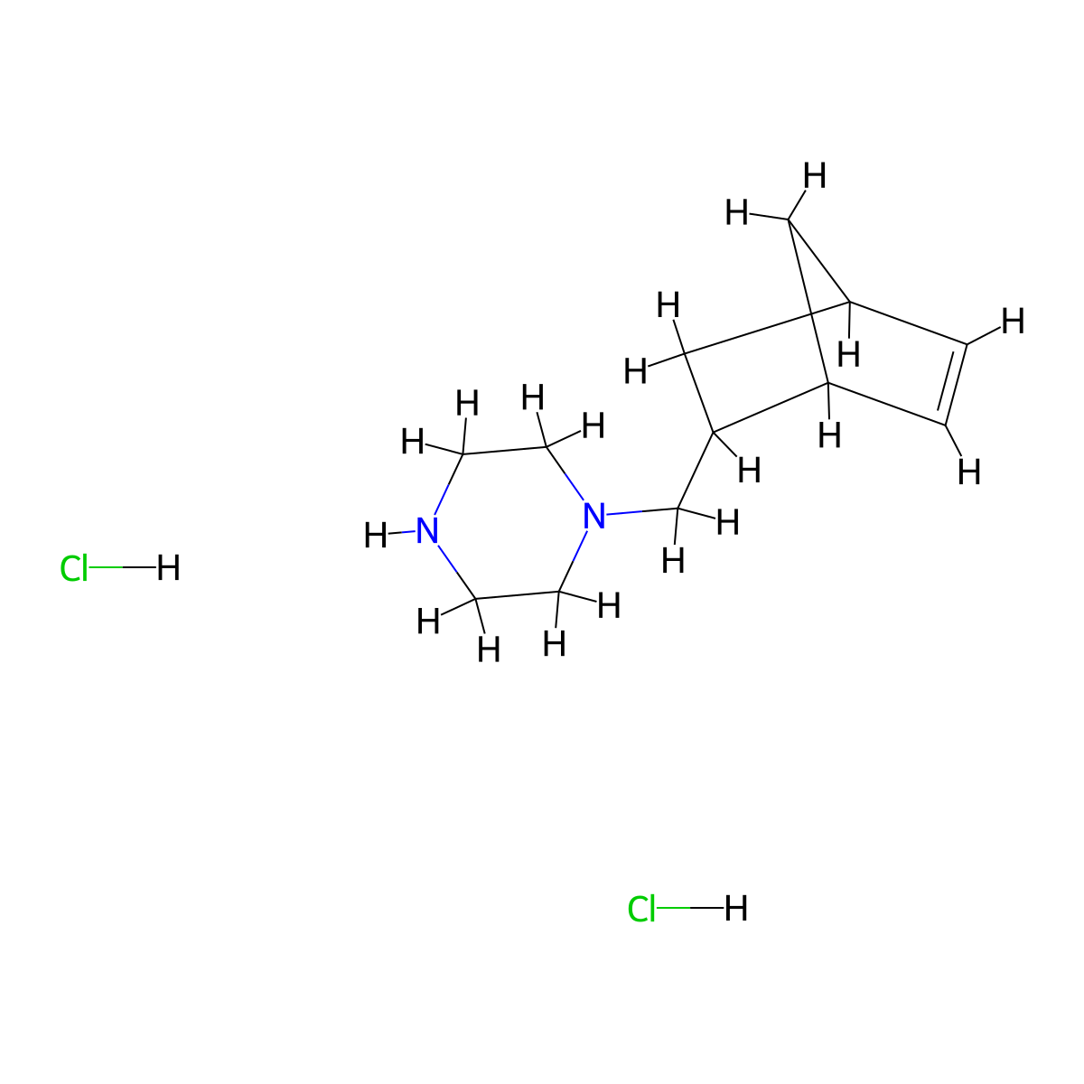 1-(Bicyclo[2.2.1]hept-5-en-2-ylmethyl)piperazine dihydrochloride molecular structure, CAS 1609409-52-0