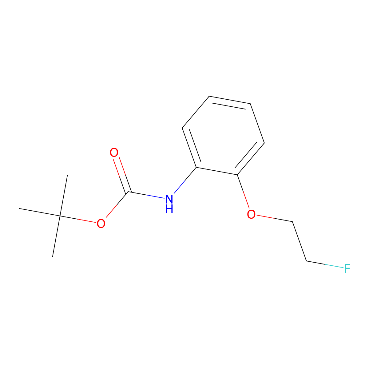 tert-butyl N-[2-(2-fluoroethoxy)phenyl]carbamate molecular structure, CAS 1609428-88-7