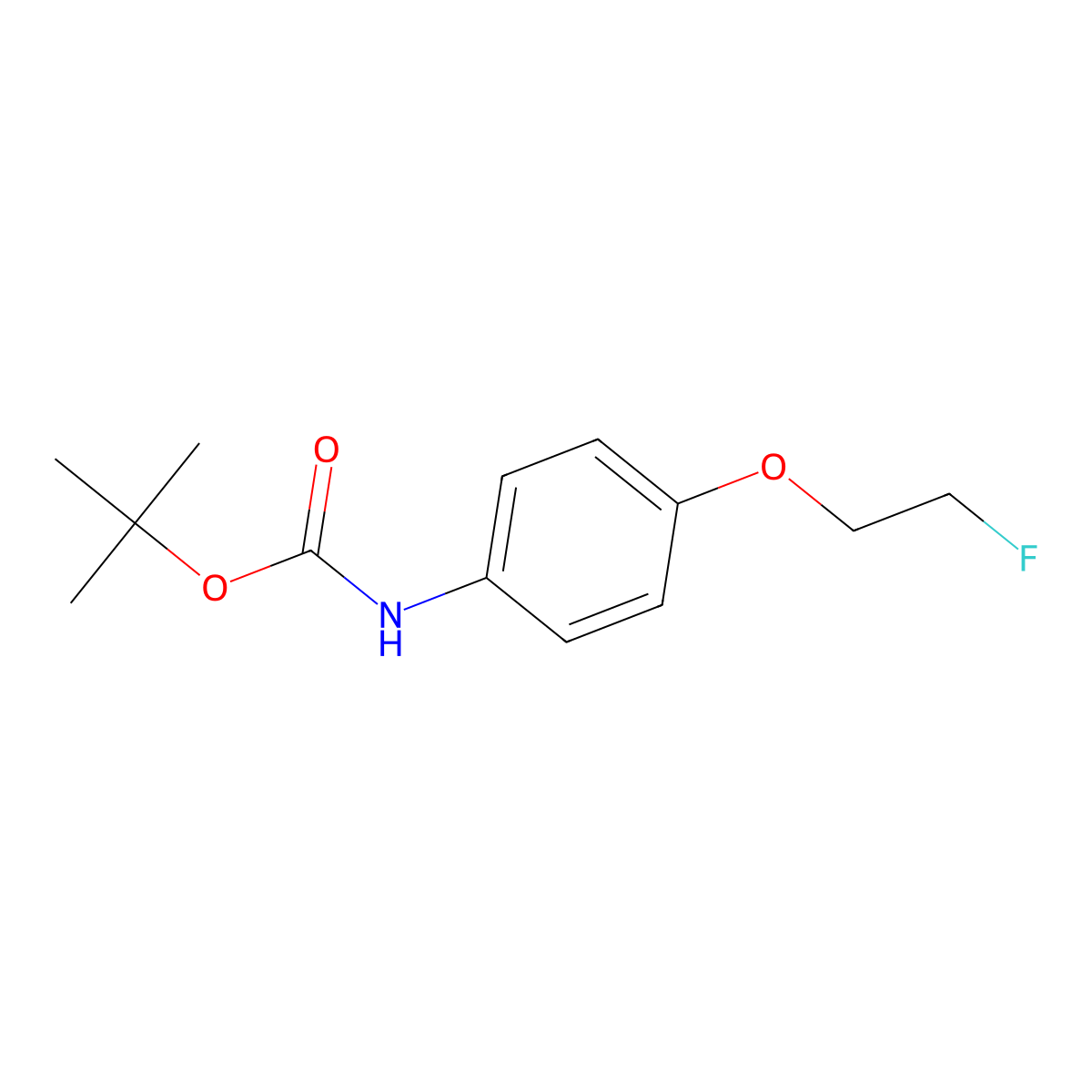 tert-butyl N-[4-(2-fluoroethoxy)phenyl]carbamate molecular structure, CAS 1609428-90-1