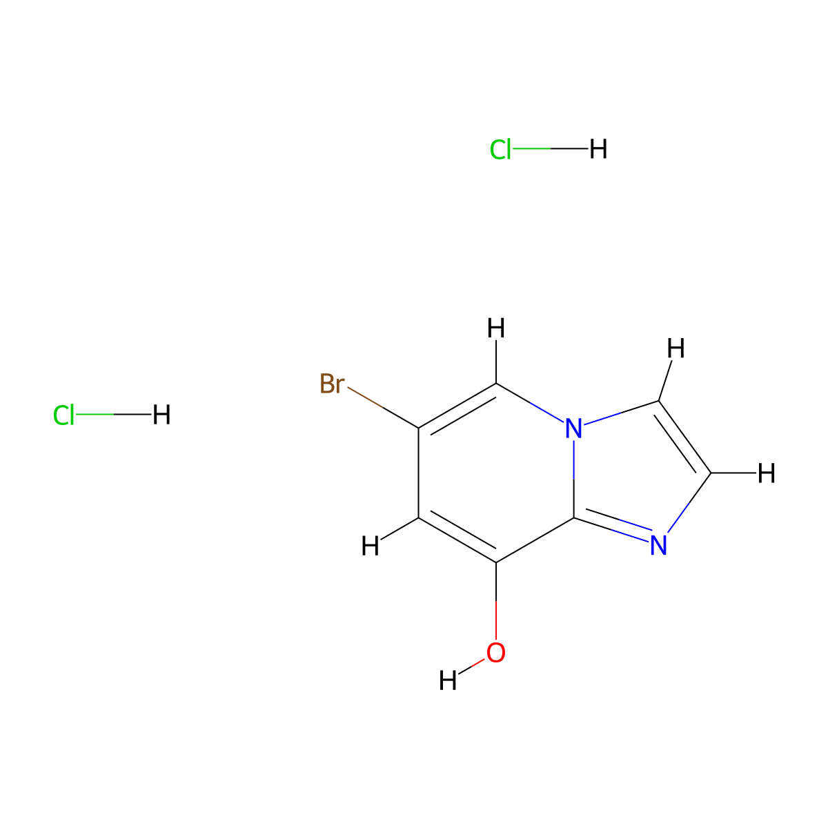 6-Bromoimidazo[1,2-a]pyridin-8-ol dihydrochloride molecular structure, CAS 1609431-12-0