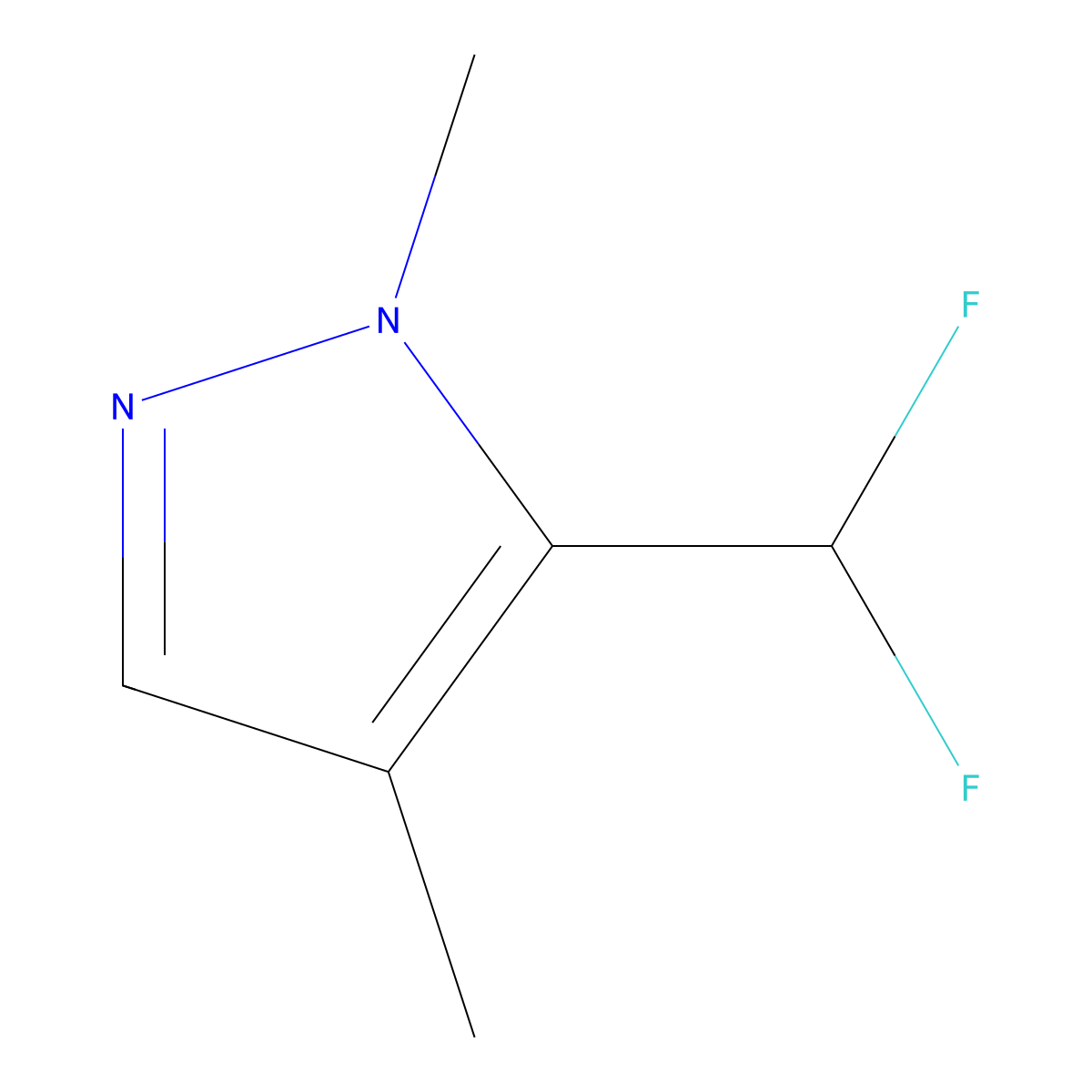 5-(Difluoromethyl)-1,4-dimethyl-1h-pyrazole molecular structure, CAS 1609470-73-6