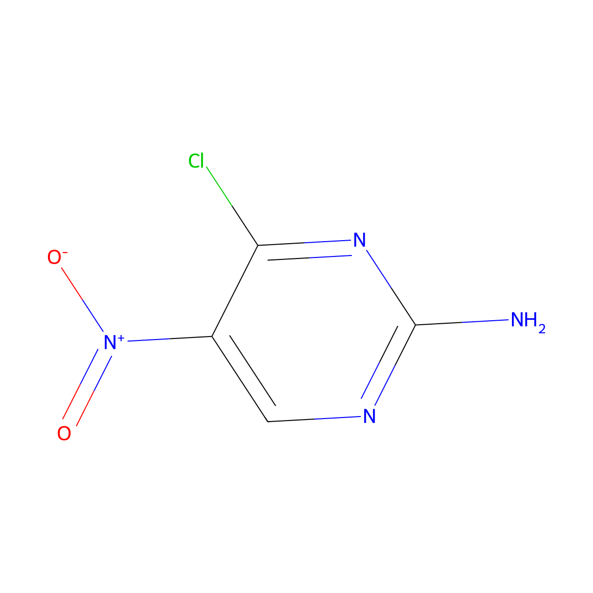 4-Chloro-5-nitropyrimidin-2-amine molecular structure, CAS 160948-35-6
