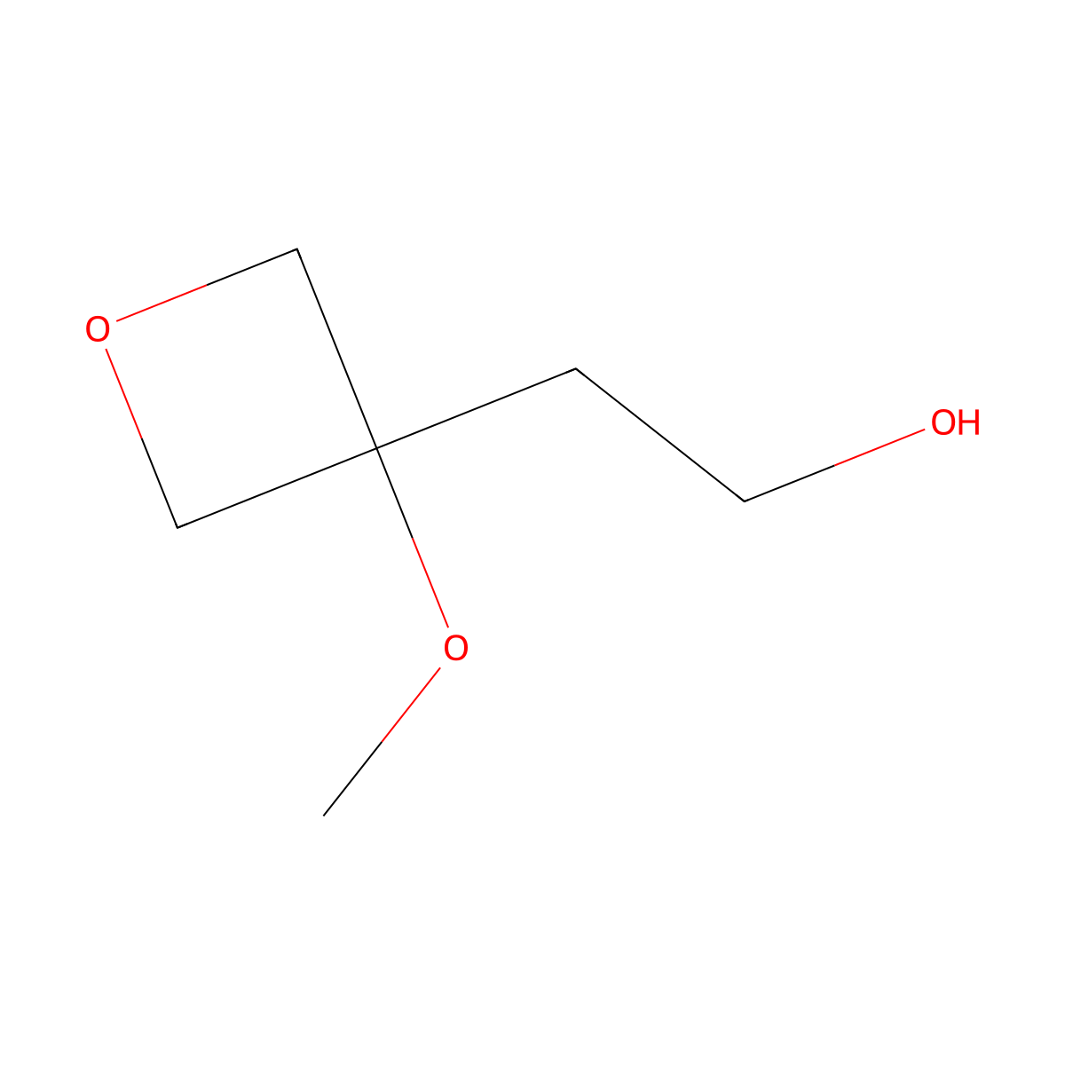 2-(3-Methoxyoxetan-3-yl)ethan-1-ol molecular structure, CAS 1609489-94-2