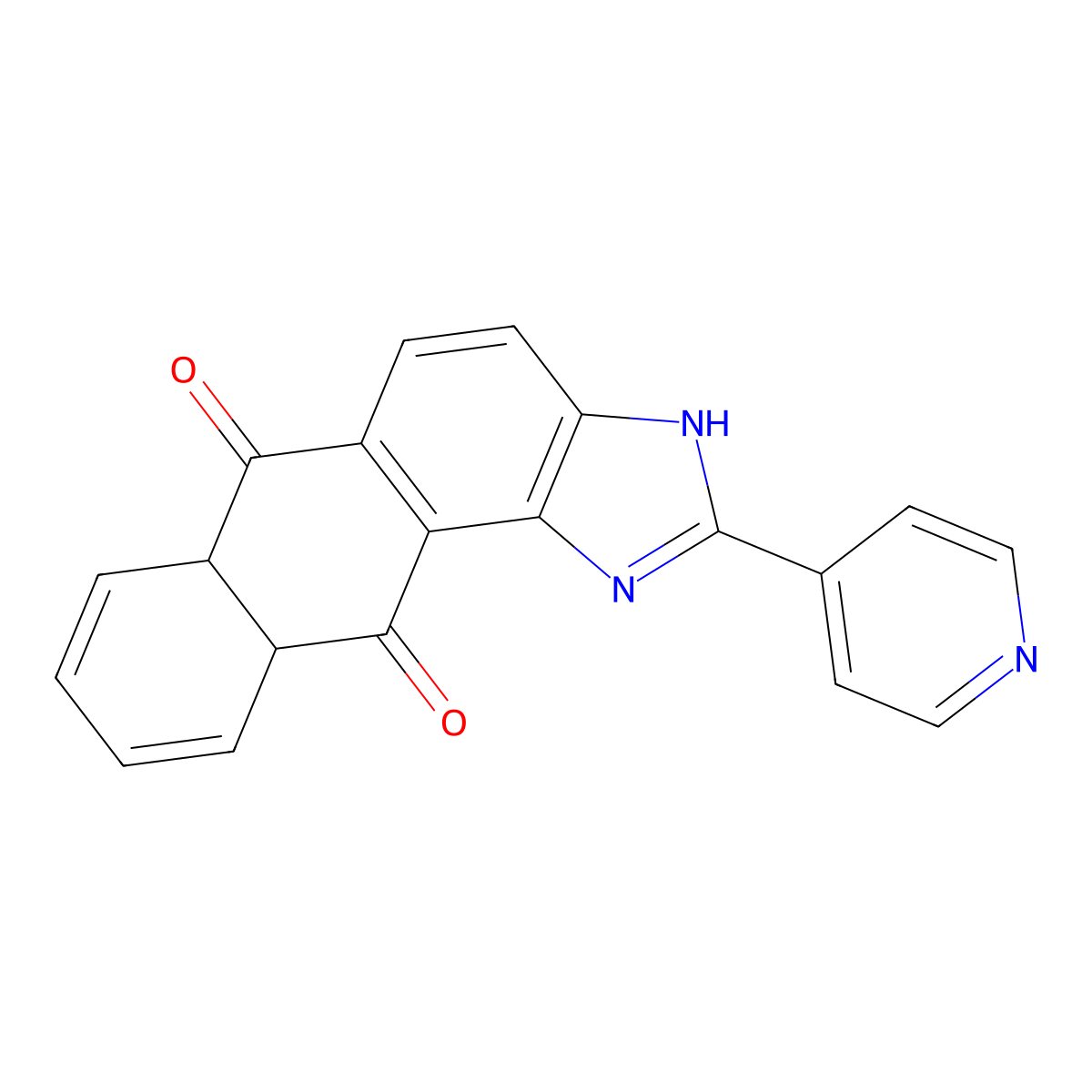 2-(4-Pyridyl)-1H-anthra[1,2-d]imidazole-6,11-dione molecular structure, CAS 1609493-96-0