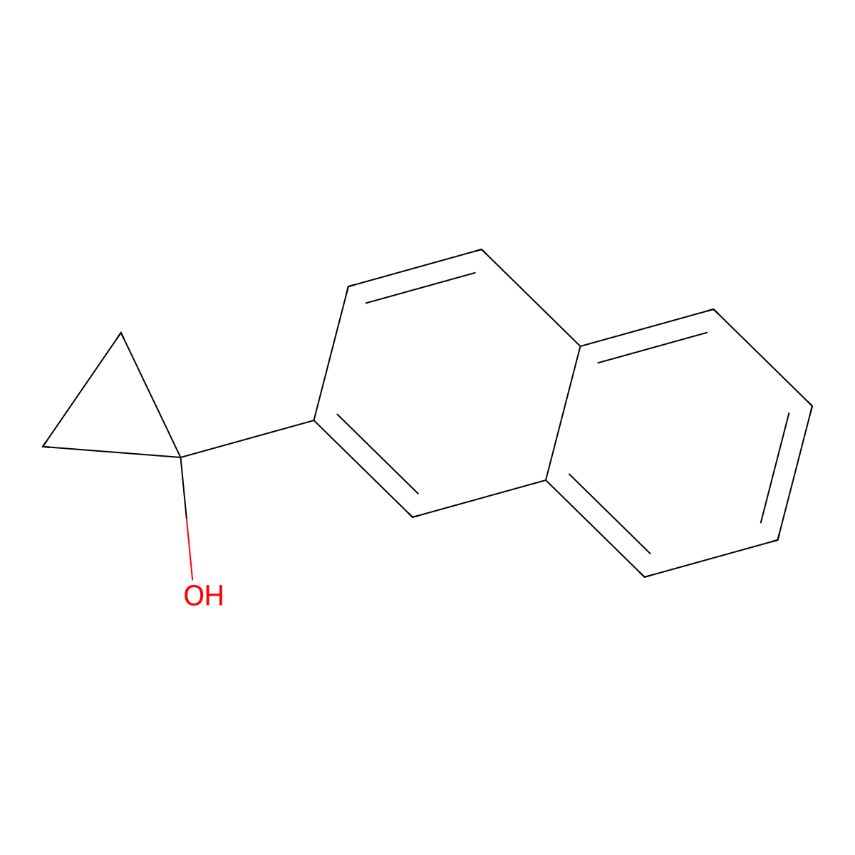 1-(Naphthalen-2-yl)cyclopropan-1-ol molecular structure, CAS 160951-13-3