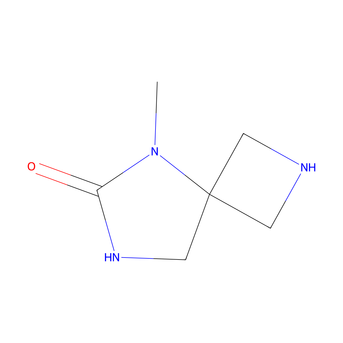 5-Methyl-2,5,7-triazaspiro[3.4]octan-6-one molecular structure, CAS 1609522-14-6