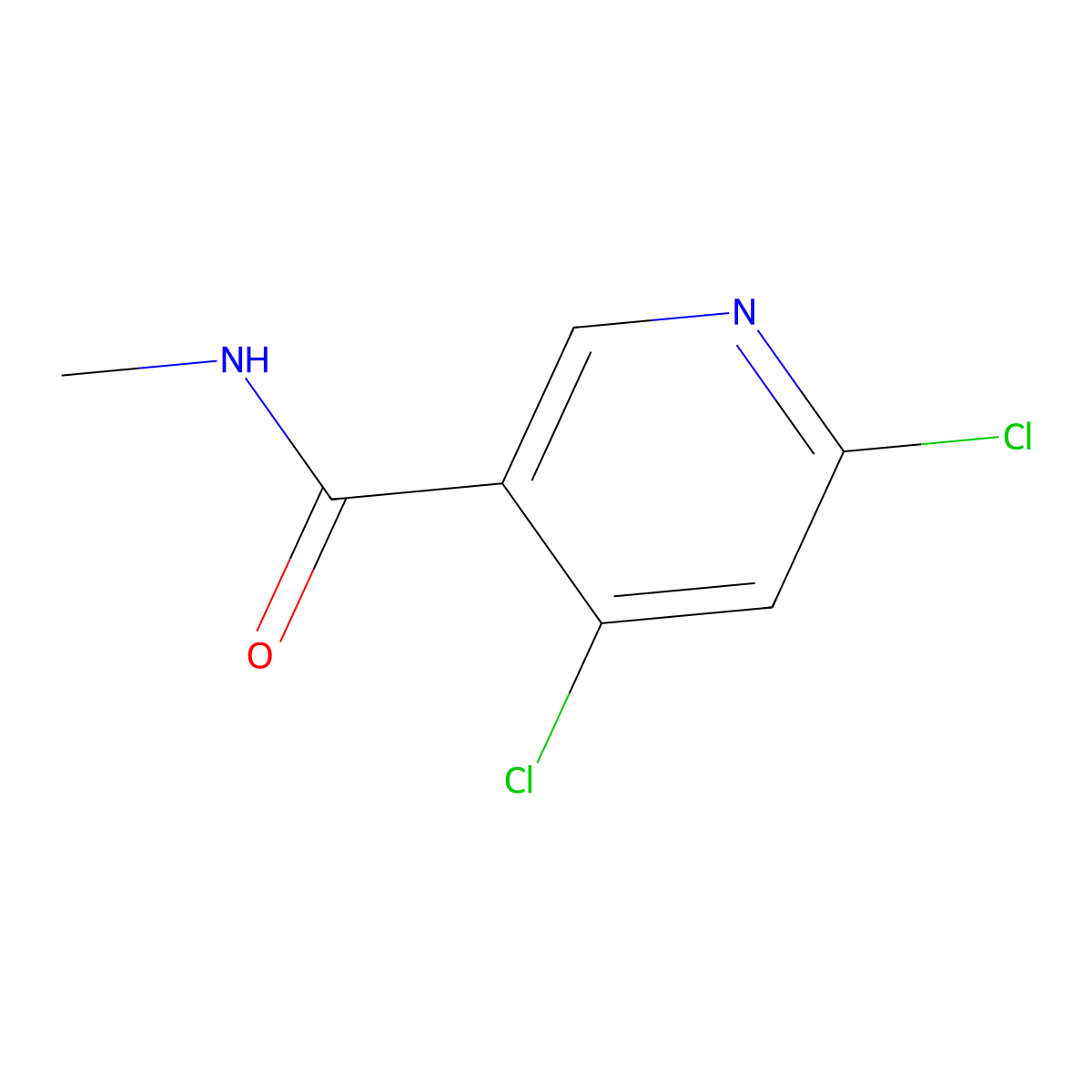 4,6-dichloro-N-methylnicotinamide molecular structure, CAS 1609530-95-1