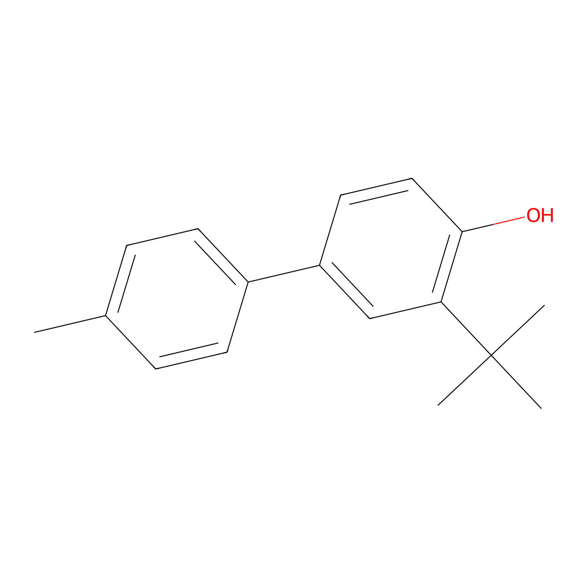 3-Tert-butyl-4'-methyl-[1,1'-biphenyl]-4-ol molecular structure, CAS 1609538-16-0