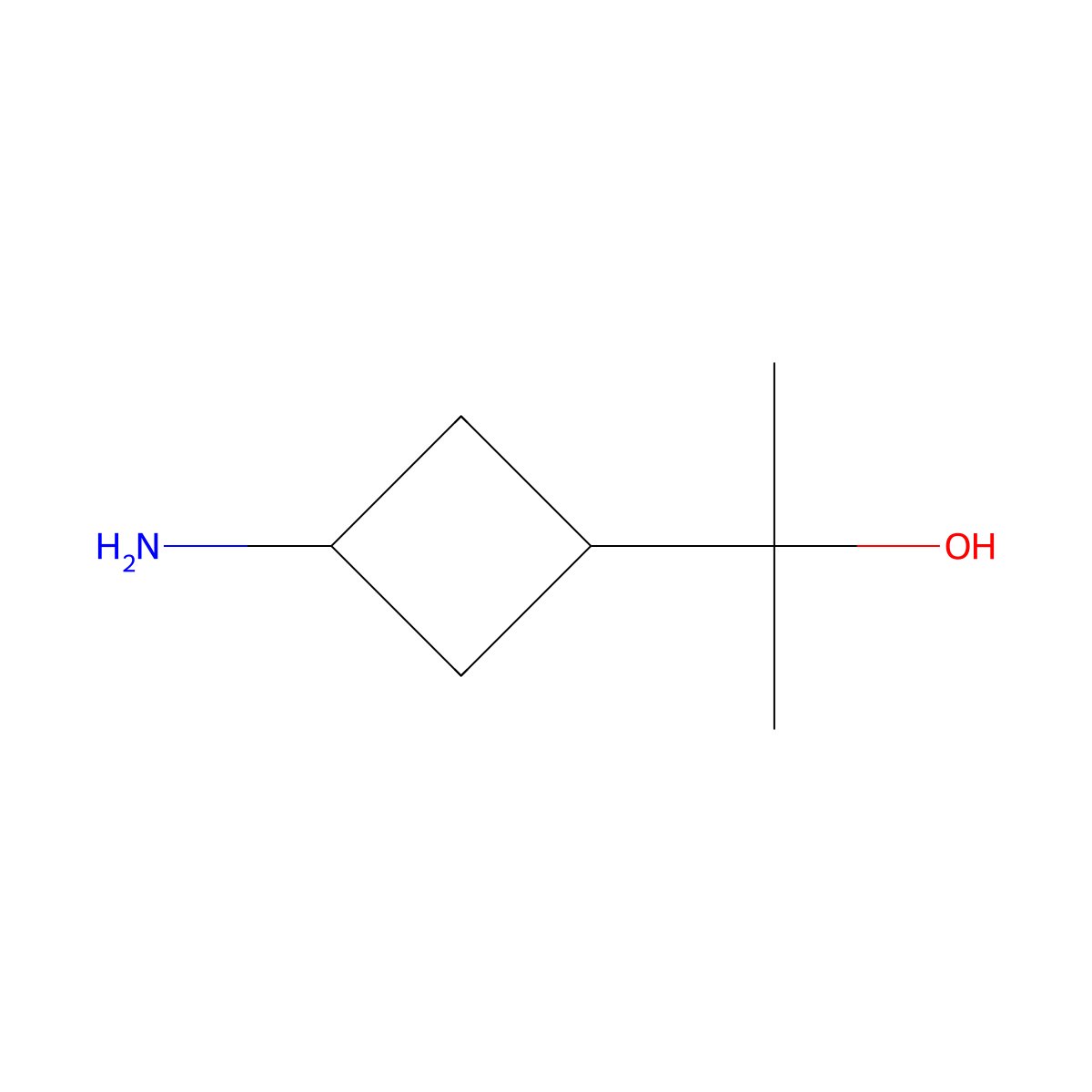 2-(3-Aminocyclobutyl)propan-2-ol molecular structure, CAS 1609546-13-5