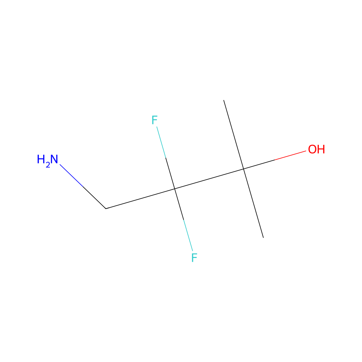 4-Amino-3,3-difluoro-2-methylbutan-2-ol molecular structure, CAS 1609546-43-1