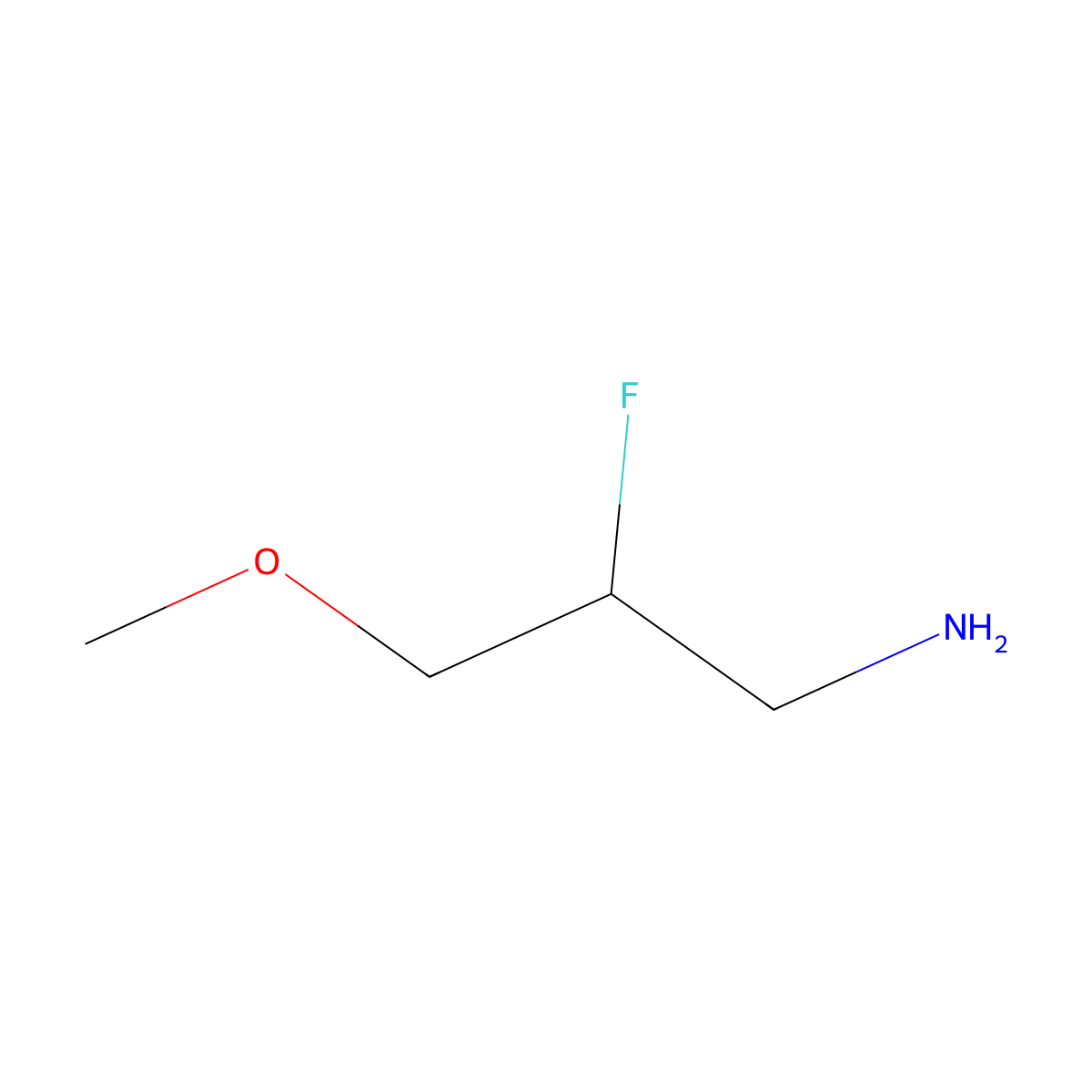 (2R)-2-fluoro-3-methoxypropan-1-amine molecular structure, CAS 1609546-49-7