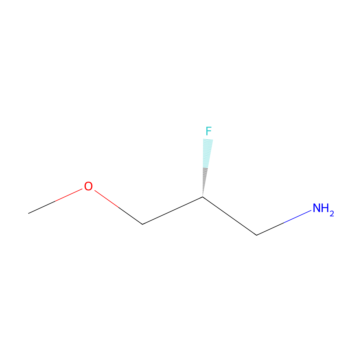 (2R)-2-fluoro-3-methoxypropan-1-amine molecular structure, CAS 1609546-49-7