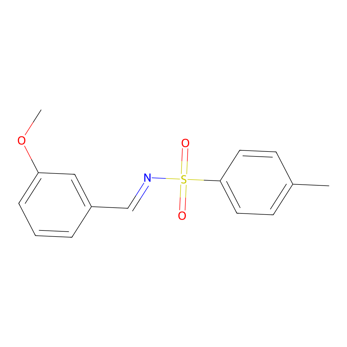 Benzenesulfonamide, N-[(3-methoxyphenyl)methylene]-4-methyl- molecular structure, CAS 160955-96-4
