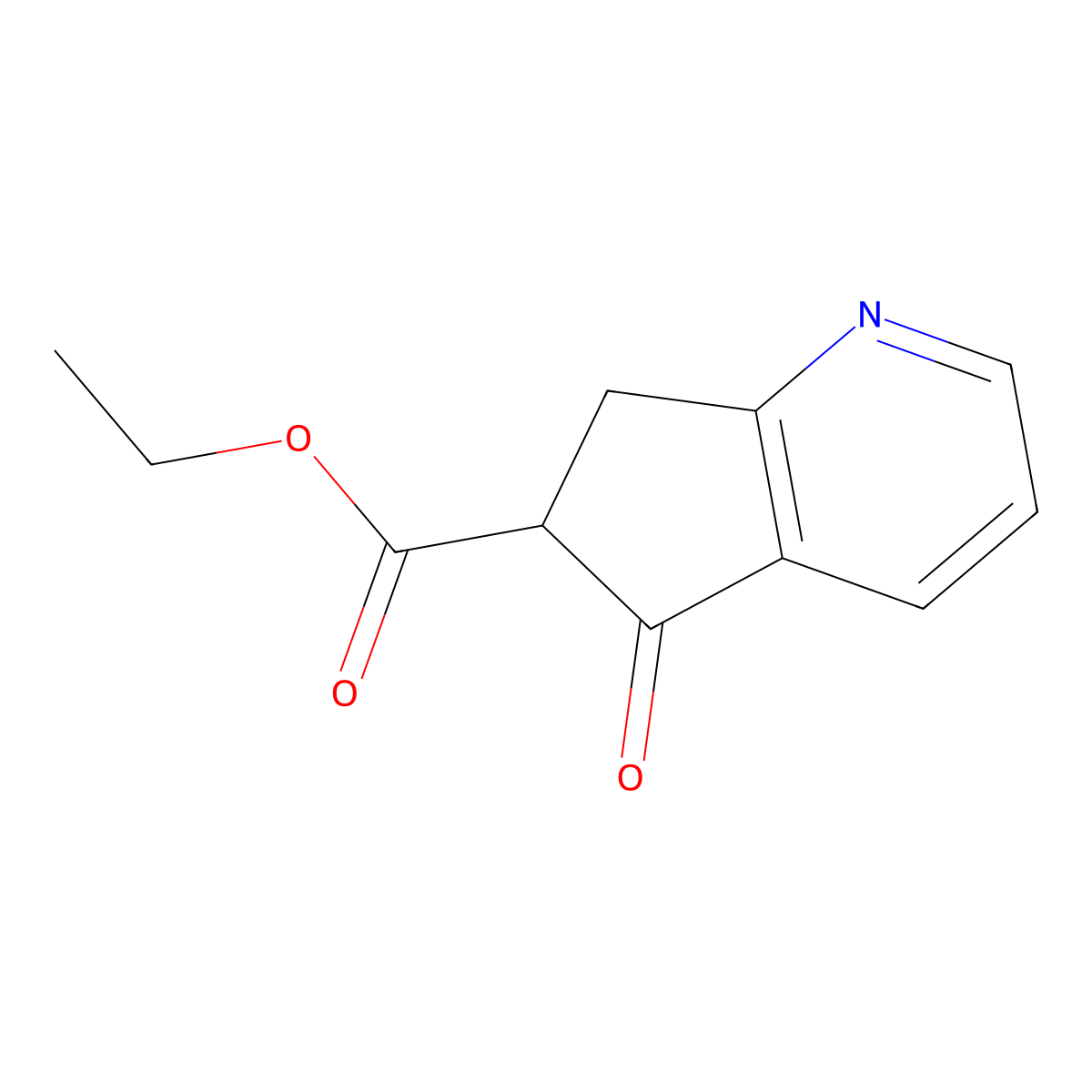 ethyl 5-oxo-5H,6H,7H-cyclopenta[b]pyridine-6-carboxylate molecular structure, CAS 1609572-20-4