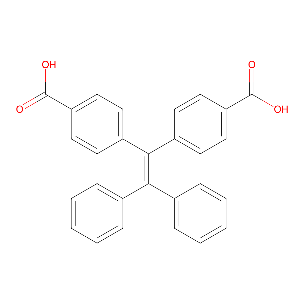 4,4'-(2,2-Diphenylethene-1,1-diyl)dibenzoic acid molecular structure, CAS 1609575-40-7