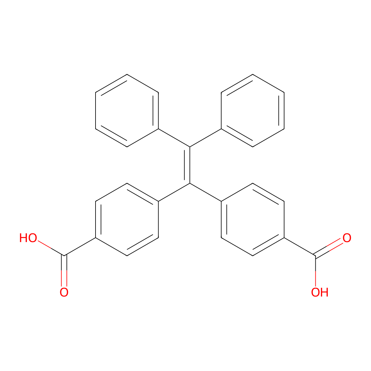 4,4'-(2,2-Diphenylethene-1,1-diyl)dibenzoic acid molecular structure, CAS 1609575-40-7