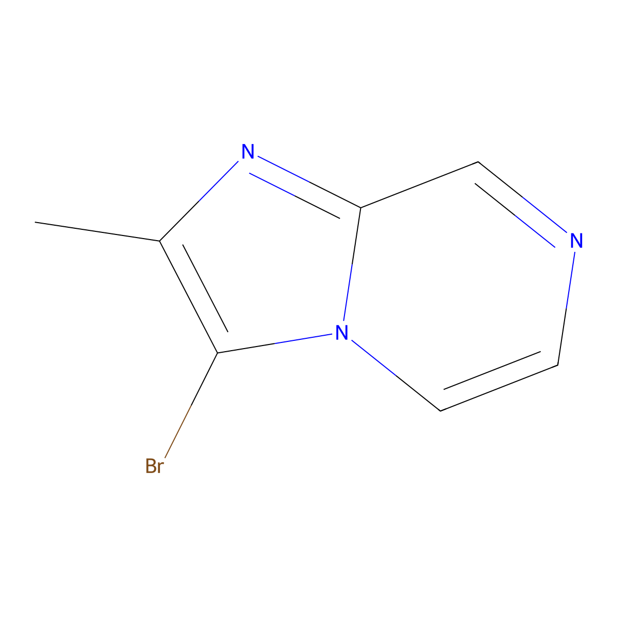 3-Bromo-2-methylimidazo[1,2-a]pyrazine molecular structure, CAS 1609581-45-4