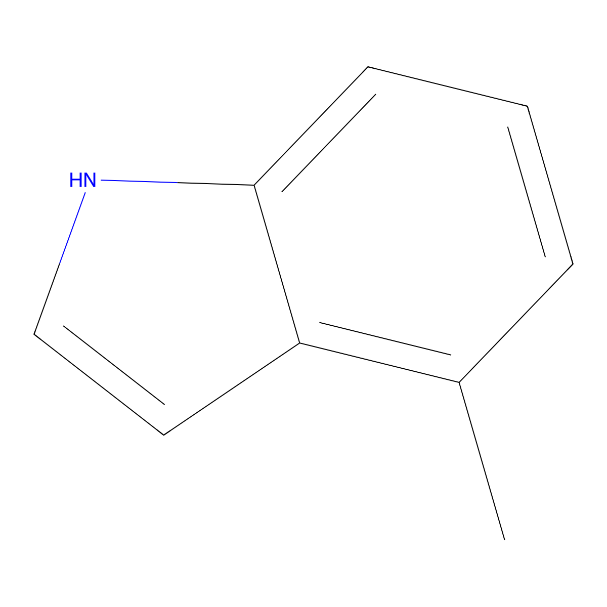 4-Methylindole molecular structure, CAS 16096-32-5