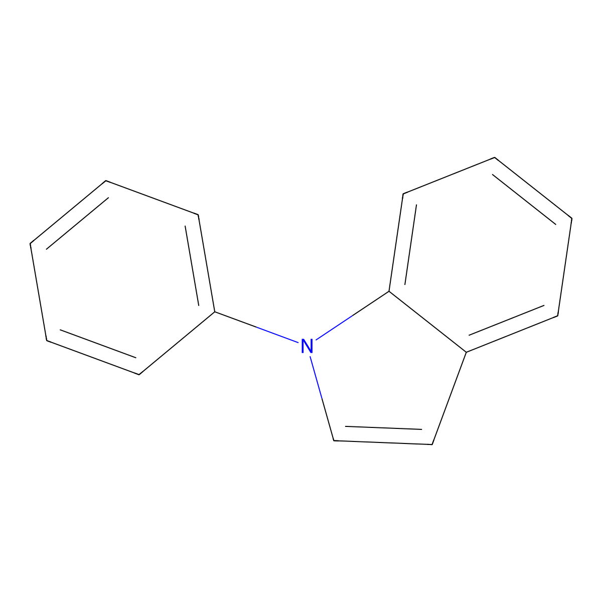 1-Phenyl-1H-indole molecular structure, CAS 16096-33-6