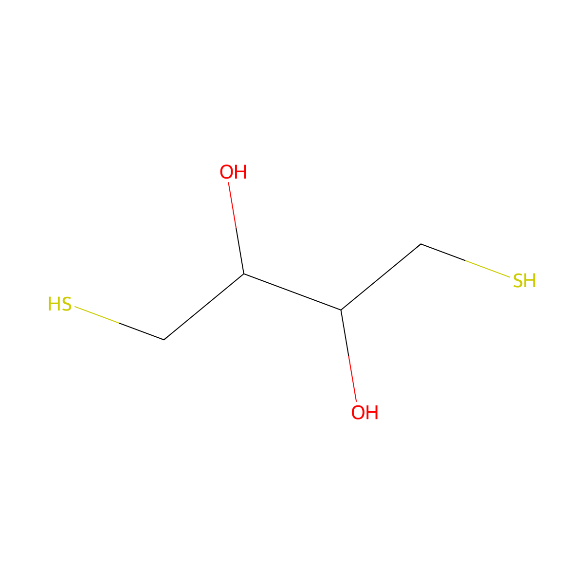 Dithiothreitol molecular structure, CAS 16096-97-2